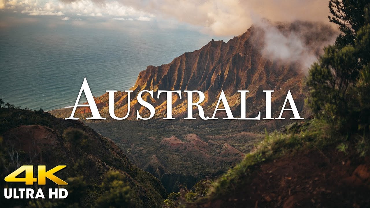 FLYING OVER AUSTRALIA (4K UHD) - Beautiful Nature Scenery with Relaxing Music | 4K VIDEO ULTRA HD