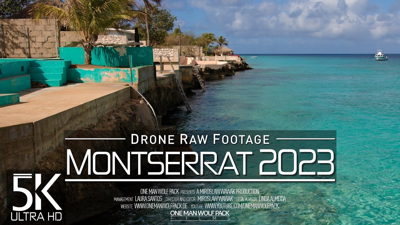 【5K】🇲🇸 Drone RAW Footage 🔥 This is MONTSERRAT 2023 🔥 British Caribbean Island 🔥 UltraHD Stock Video