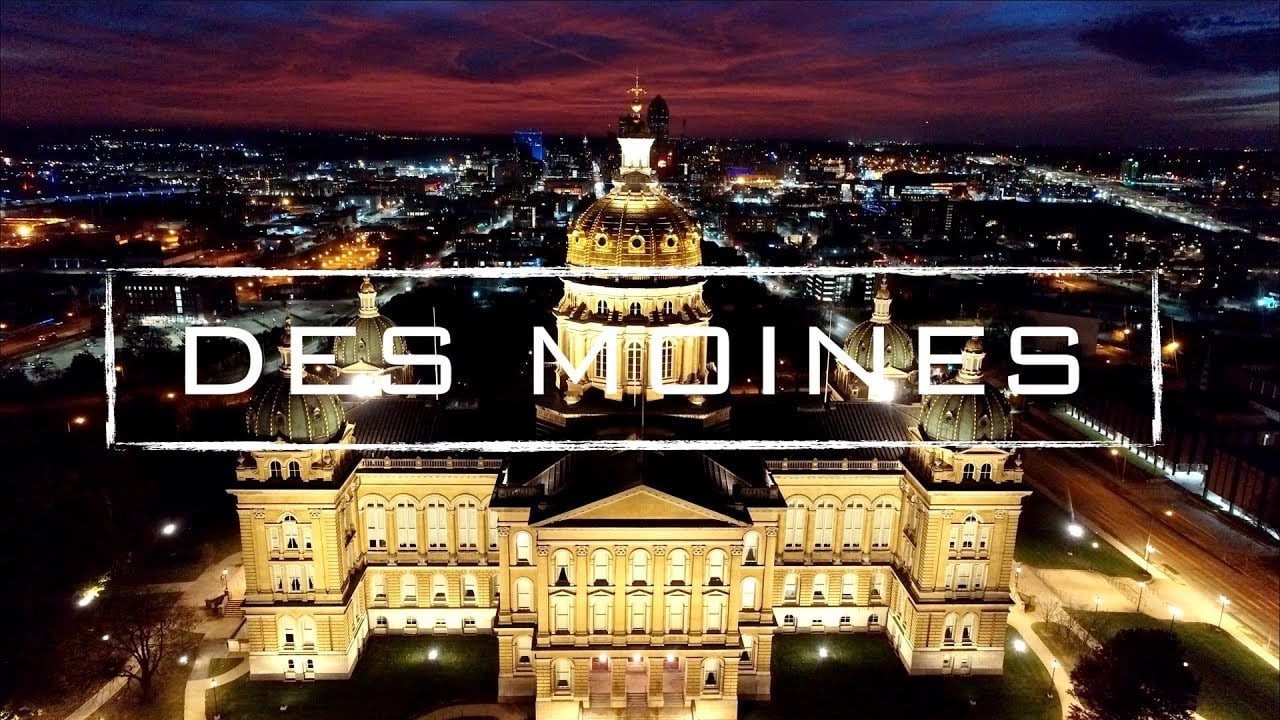 Des Moines, Iowa | 4K Drone Footage