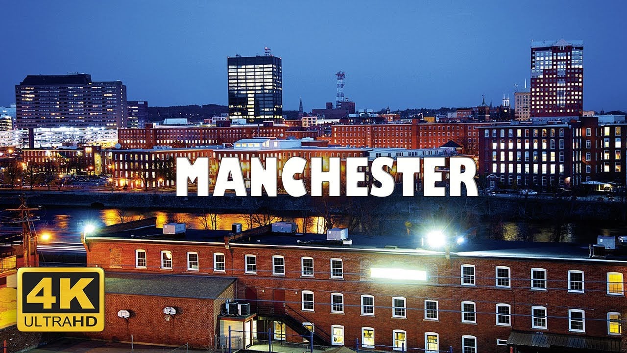Manchester, New Hampshire, USA ???????? | 4K Drone Footage