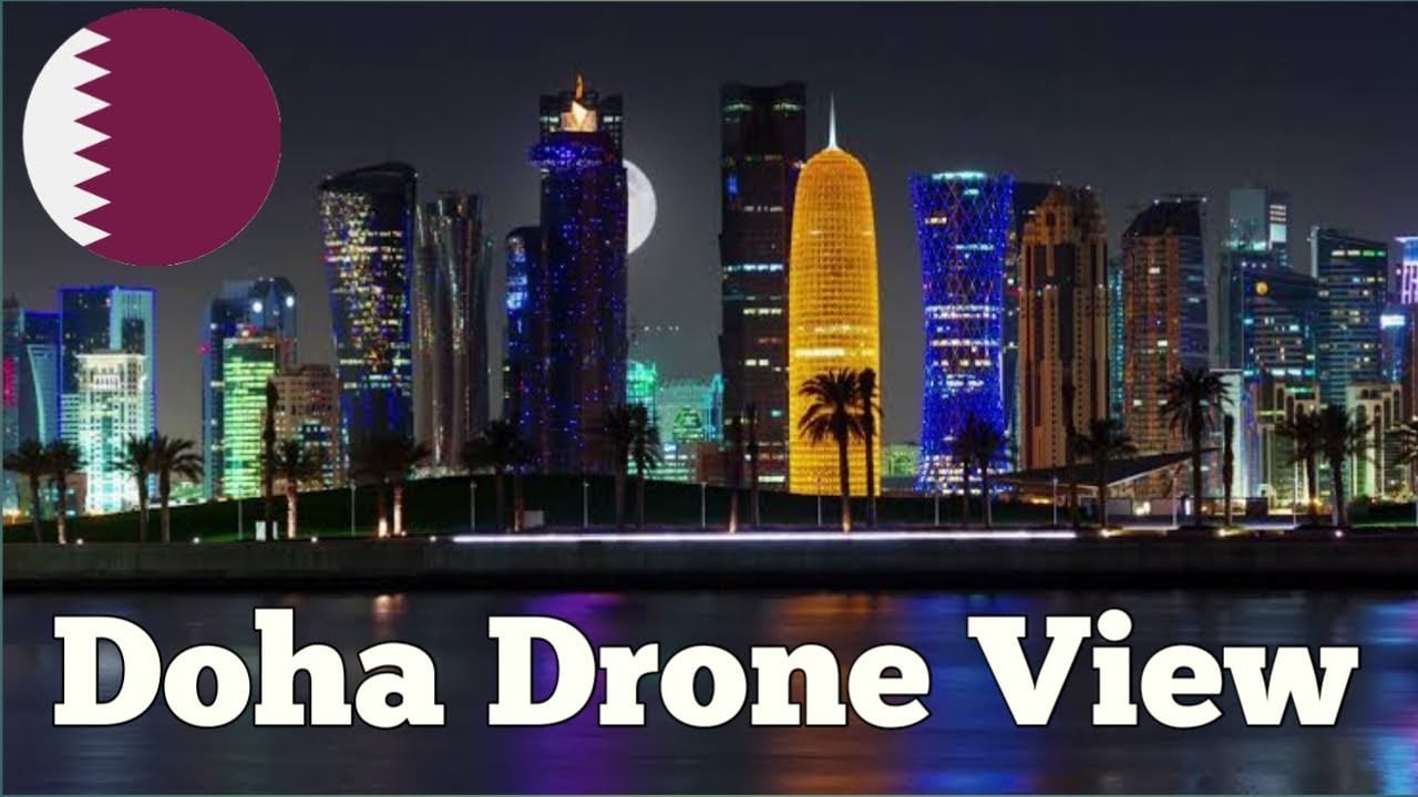 Doha Qatar Drone View [4k]