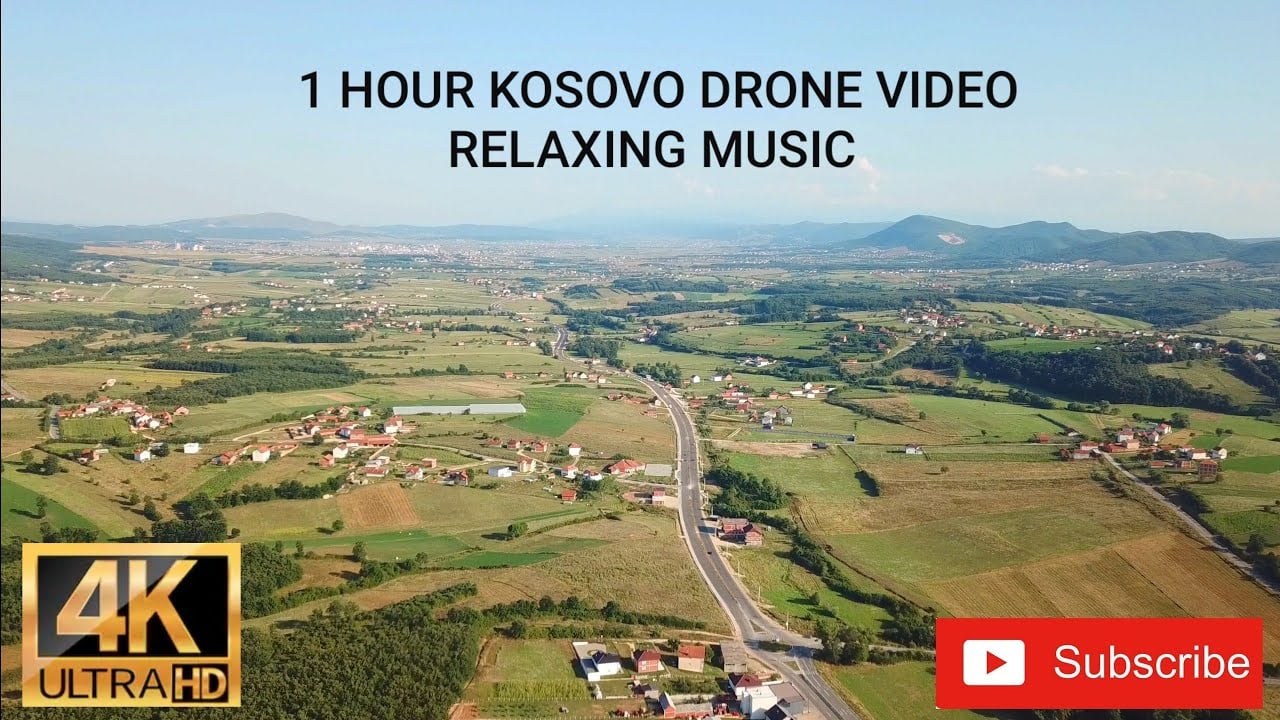 1 Hour Kosova Drone 4K - Beautiful Nature Relaxing Music for Stress Relief - Meditation Music