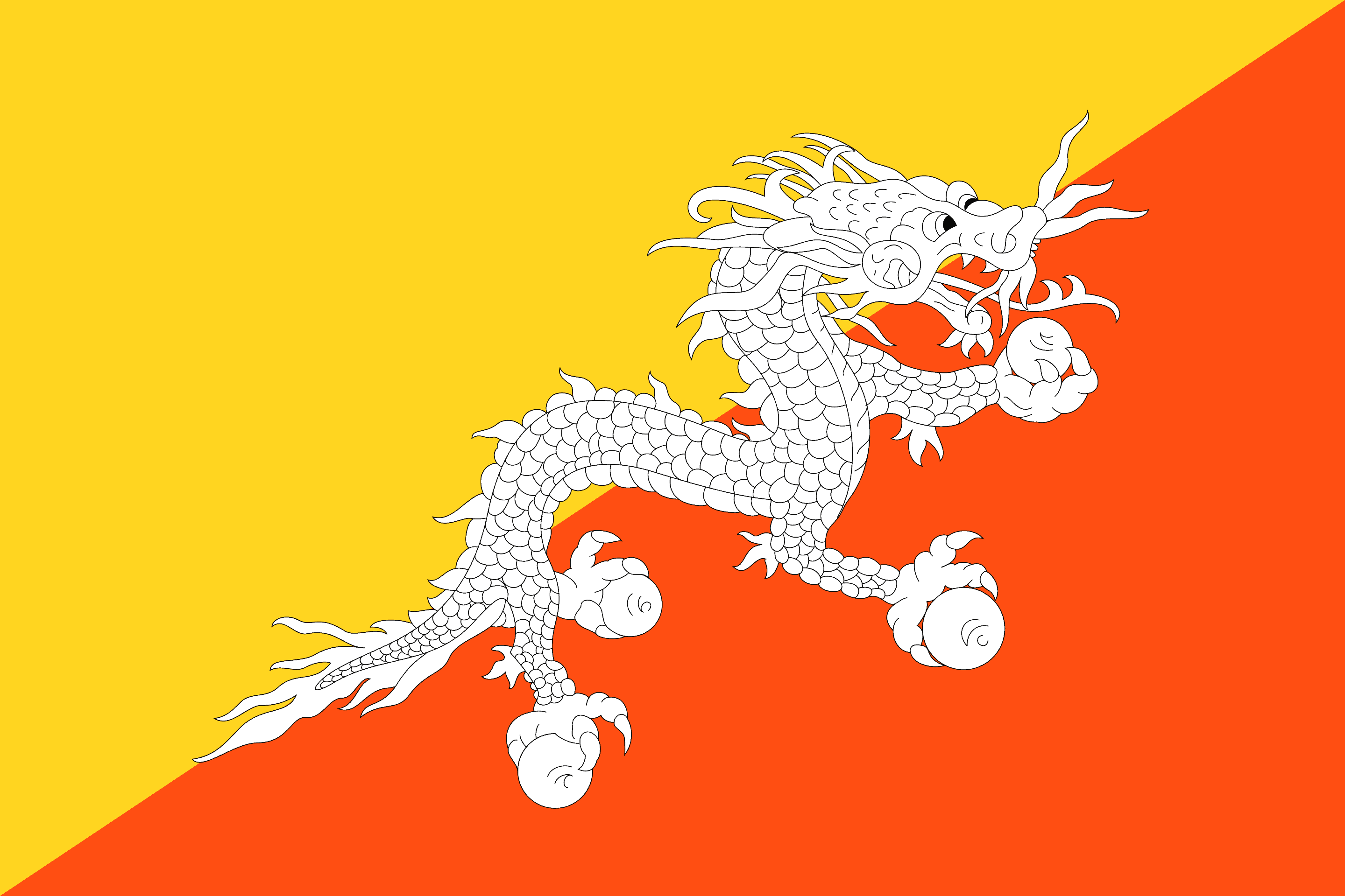 Bhutan Flag - Bhutan Drone Laws