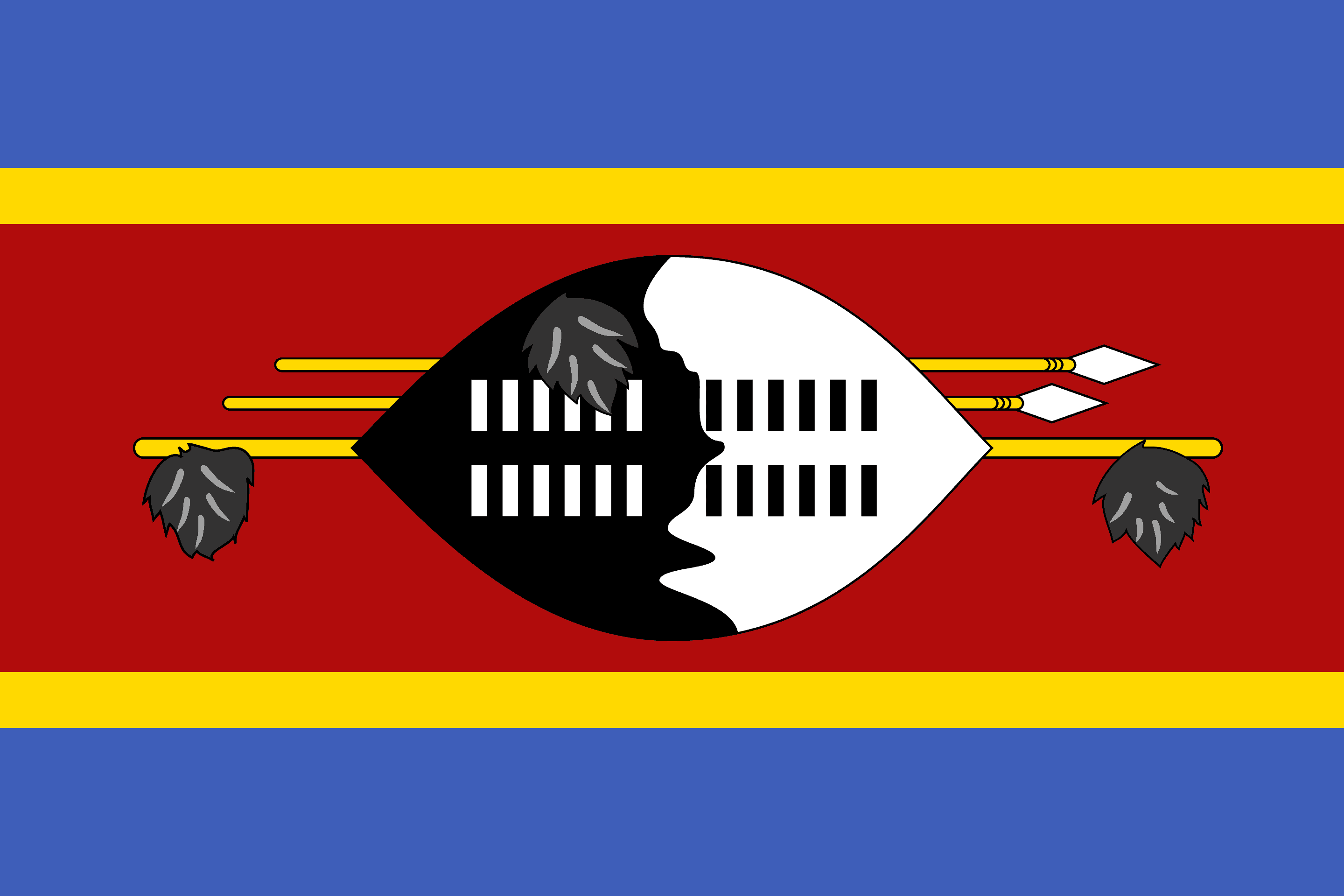 Swaziland Flag - Swaziland Drone Laws