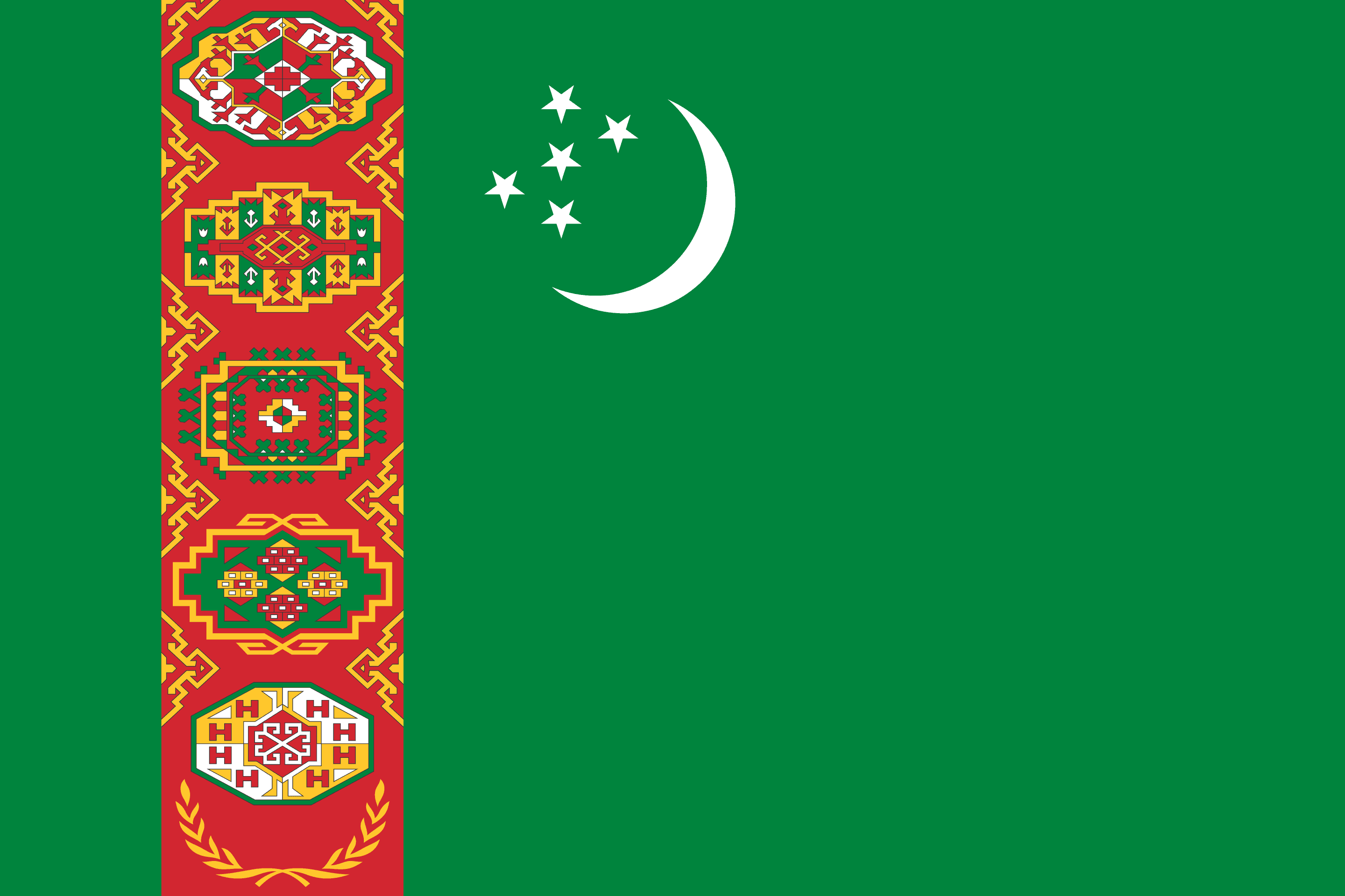 Turkmenistan Flag - Turkmenistan Drone Laws