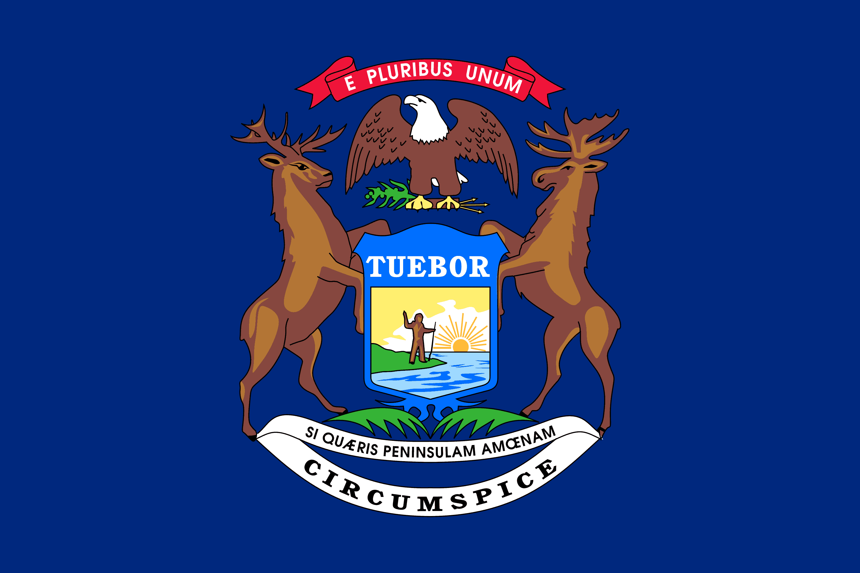 State of Michigan Flag - Michigan Drone Laws