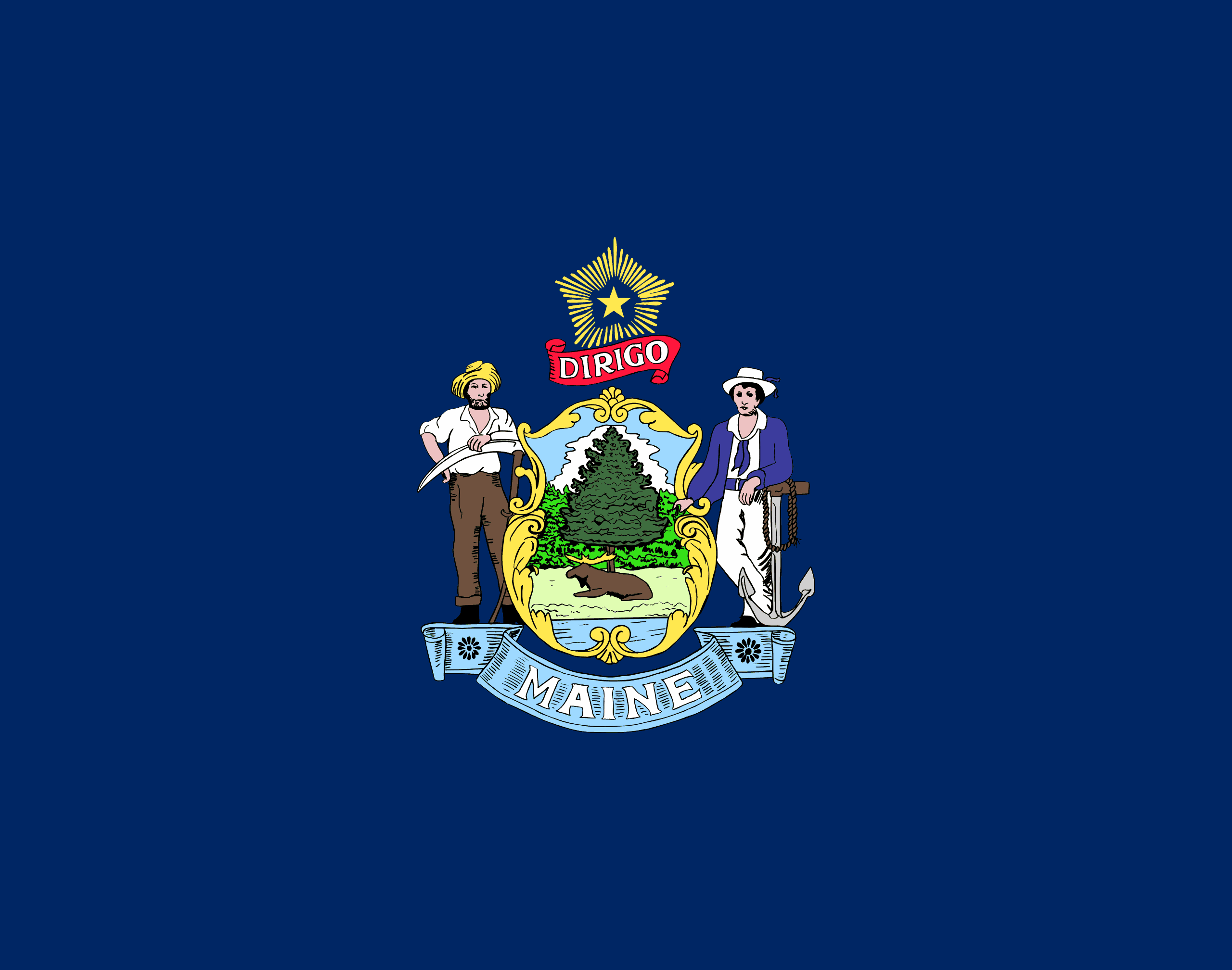 Maine Flag - State of Maine Drone Laws