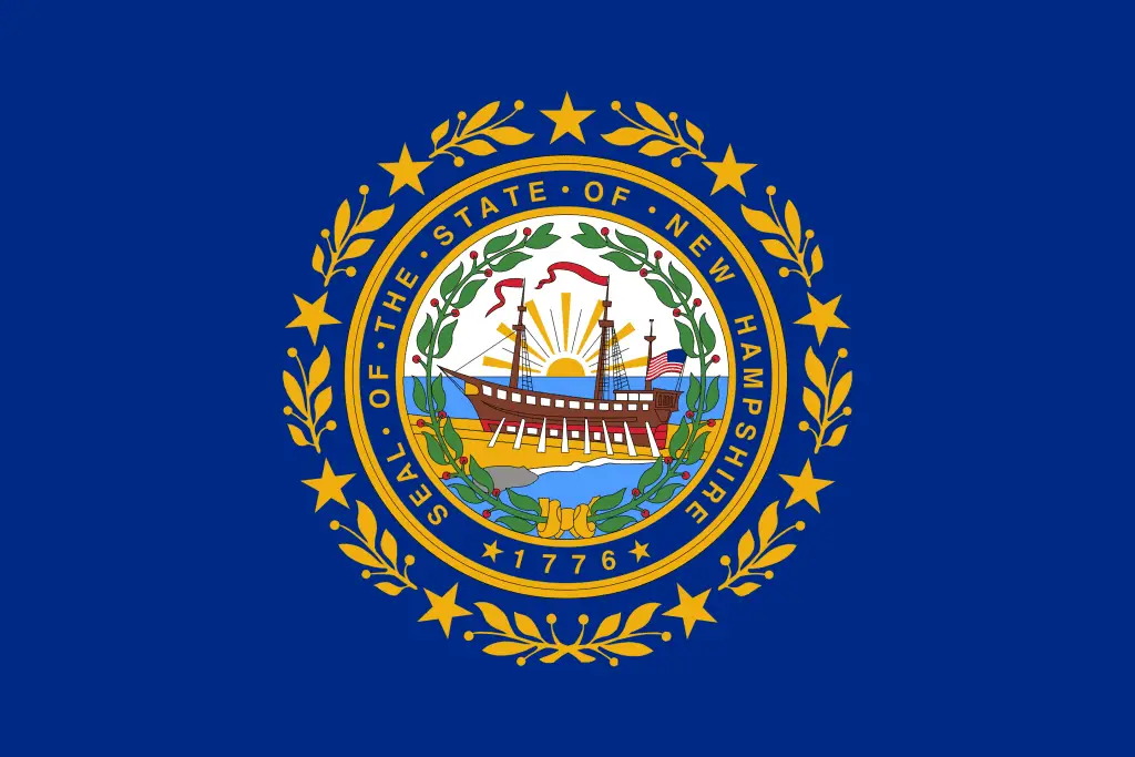 New Hampshire Flag - State of New Hampshire Drone Laws