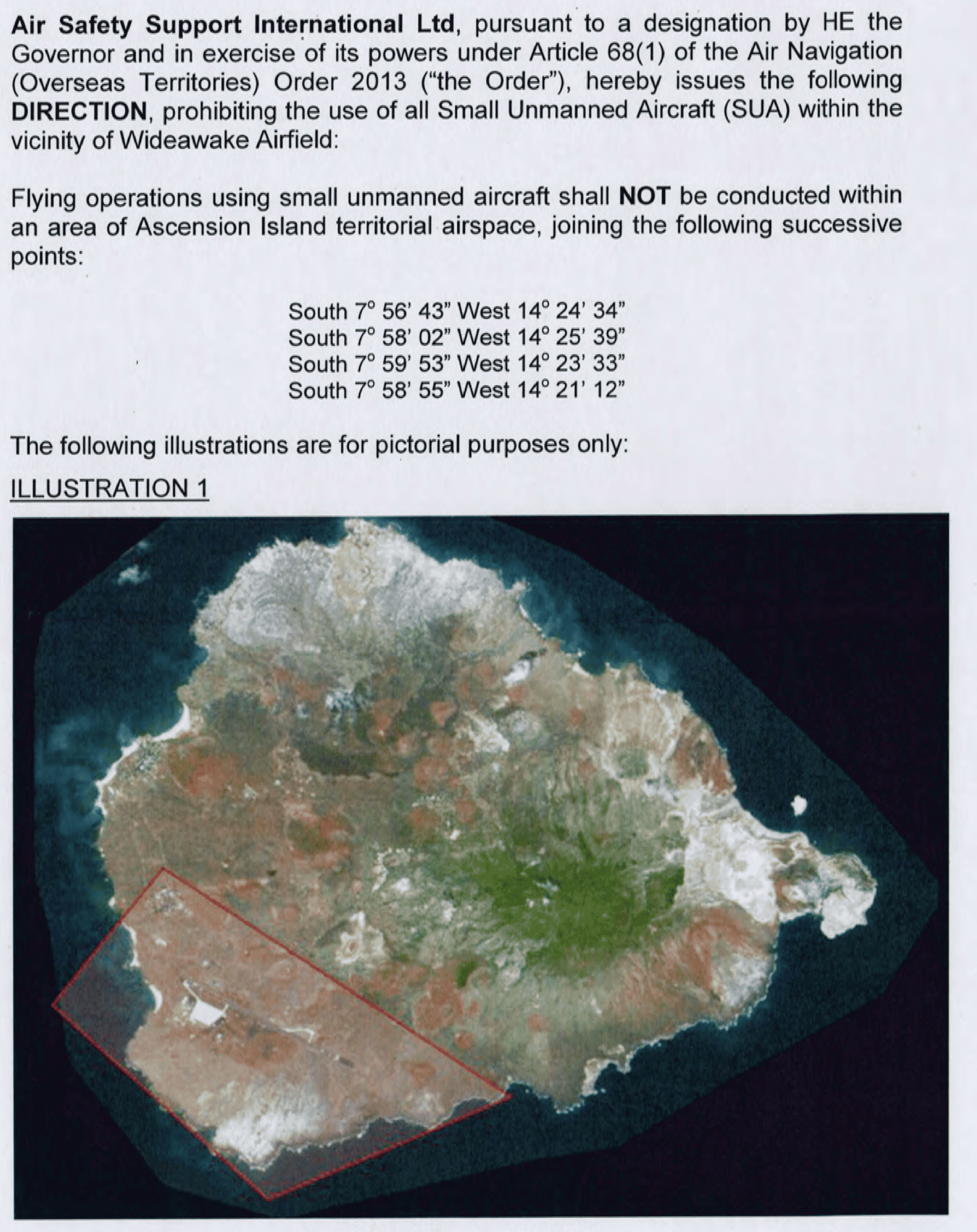 Ascension Island drone restrictions
